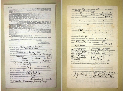 Images of the original Confederate Pension Files for George Henry Peebles